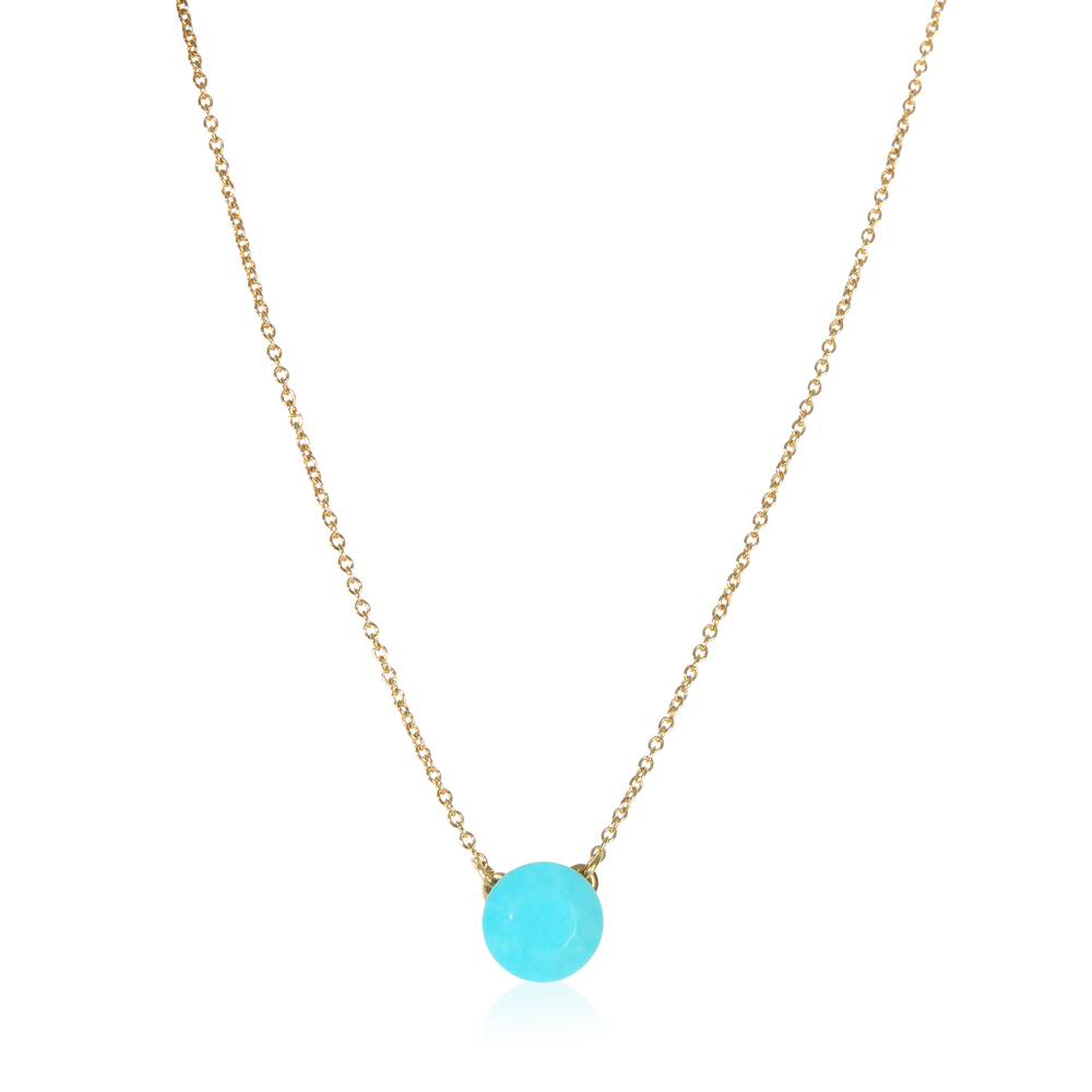 Tiffany & Co. Yellow Gold Turquoise Elsa Peretti Pendant
